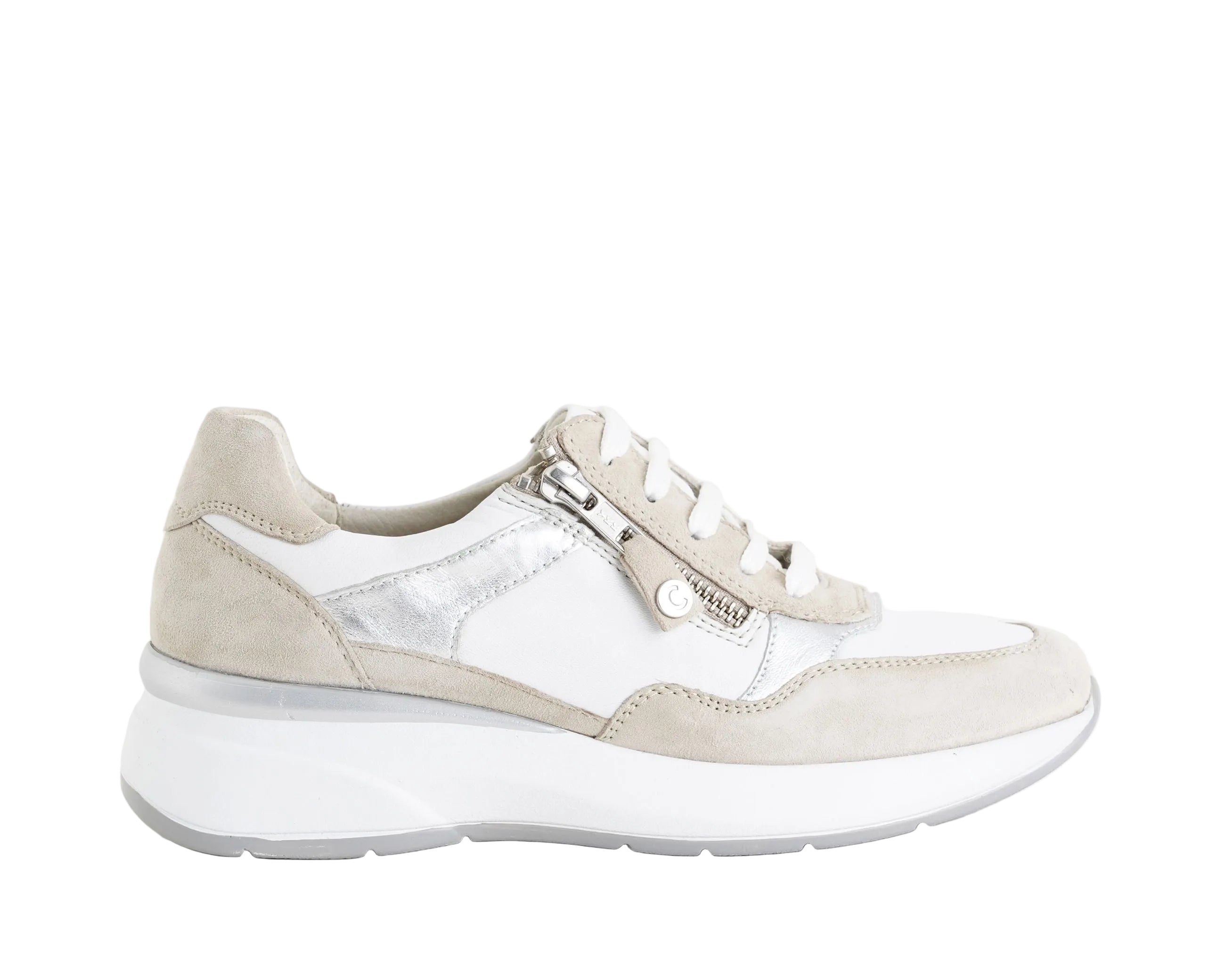 Sneakers con zeppa Cinzia Soft IV7723789G Silver/White Donna