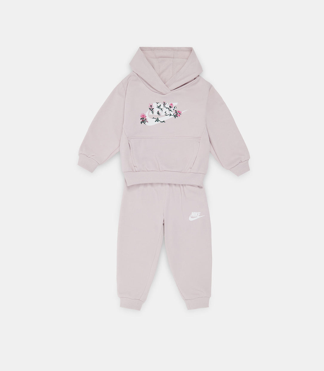 Tuta NIKE Po Hoodie Jogger Ft Pant S 16N378 Rosa Unisex bambino