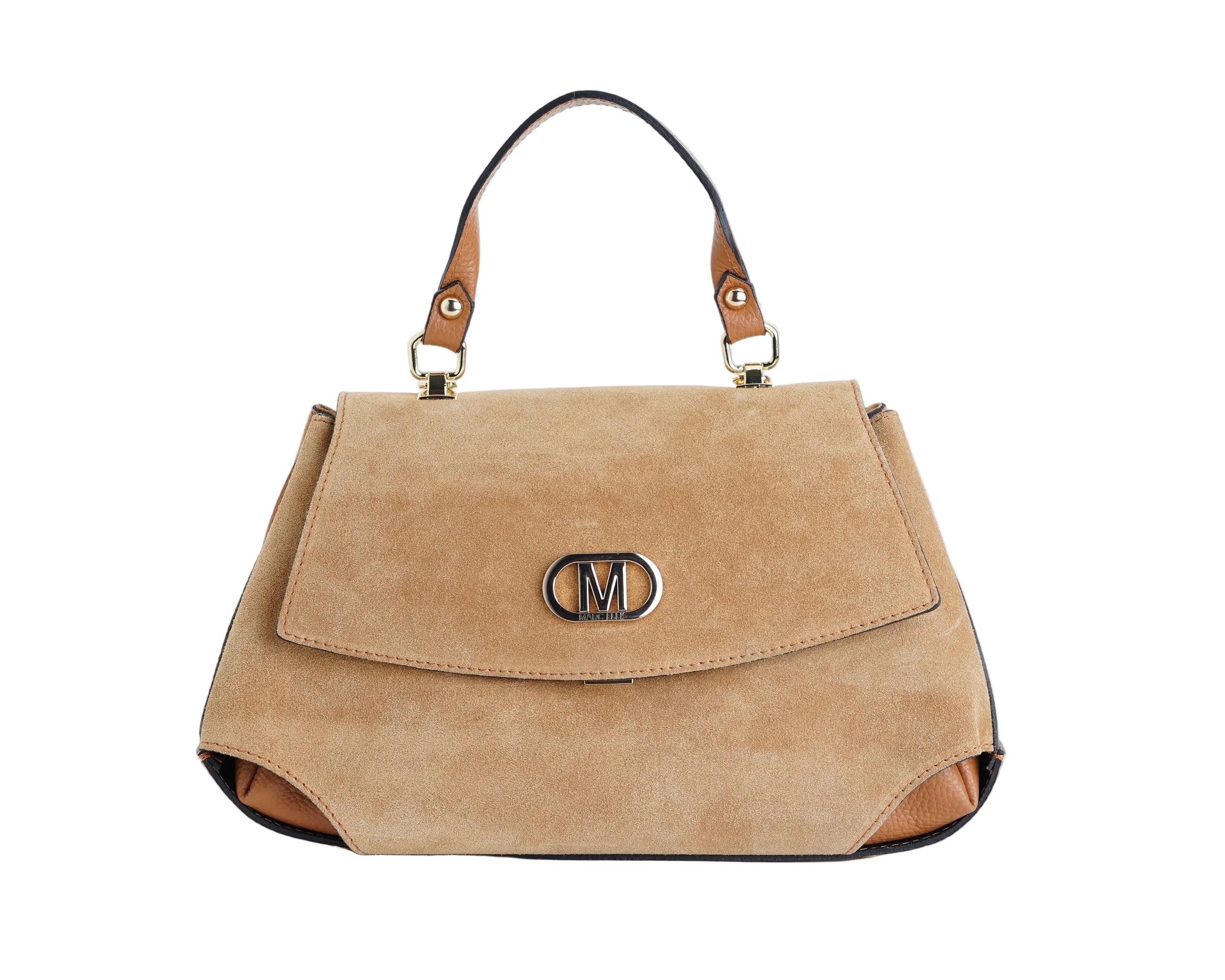 Borsa a spalla Marc Ellis Deanna Cm Mr Camel/Gold Donna