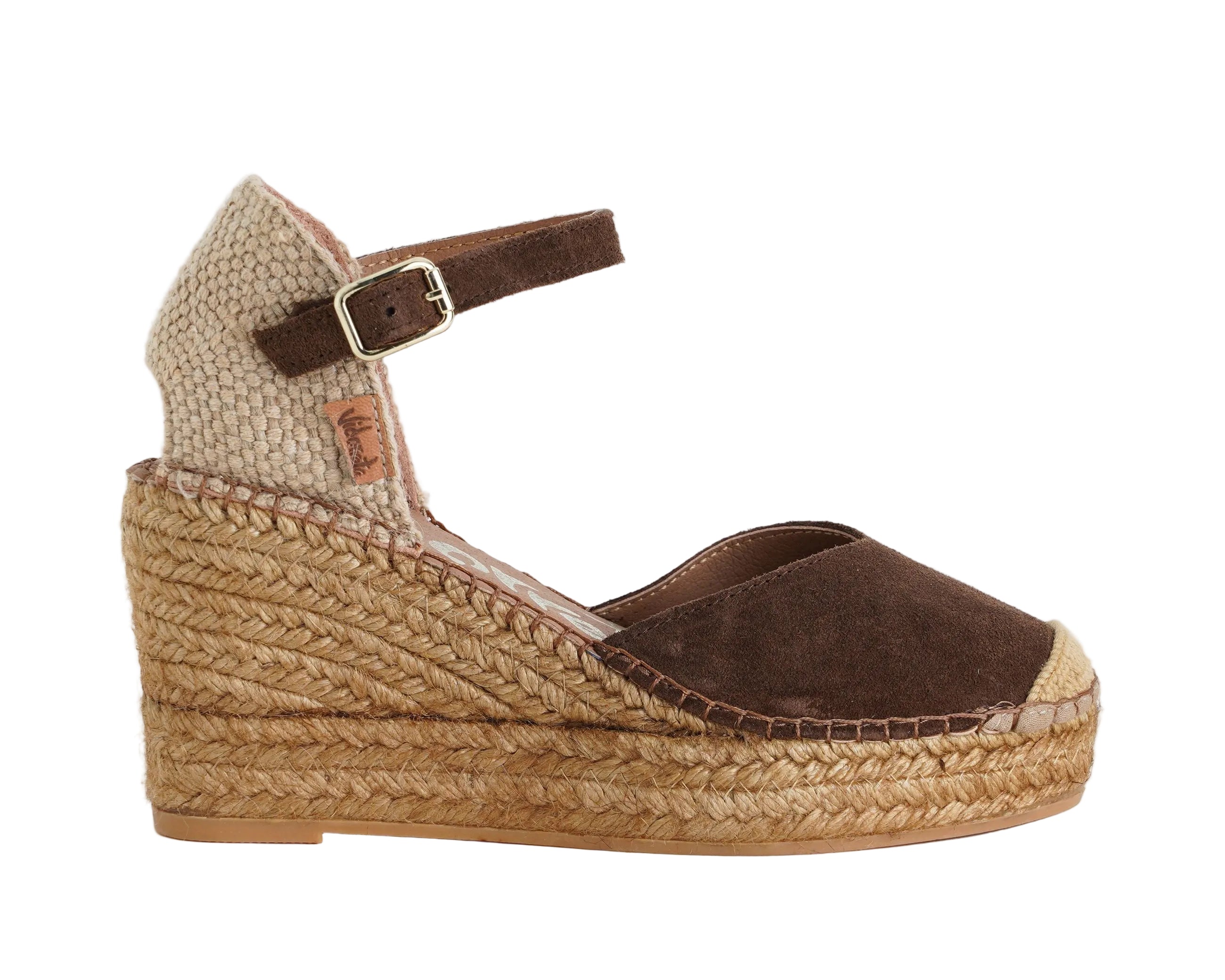 Vidorreta 0313V Espadrillas Camoscio Zeppa Fibbia Donna VIDORRETA Testa di Moro