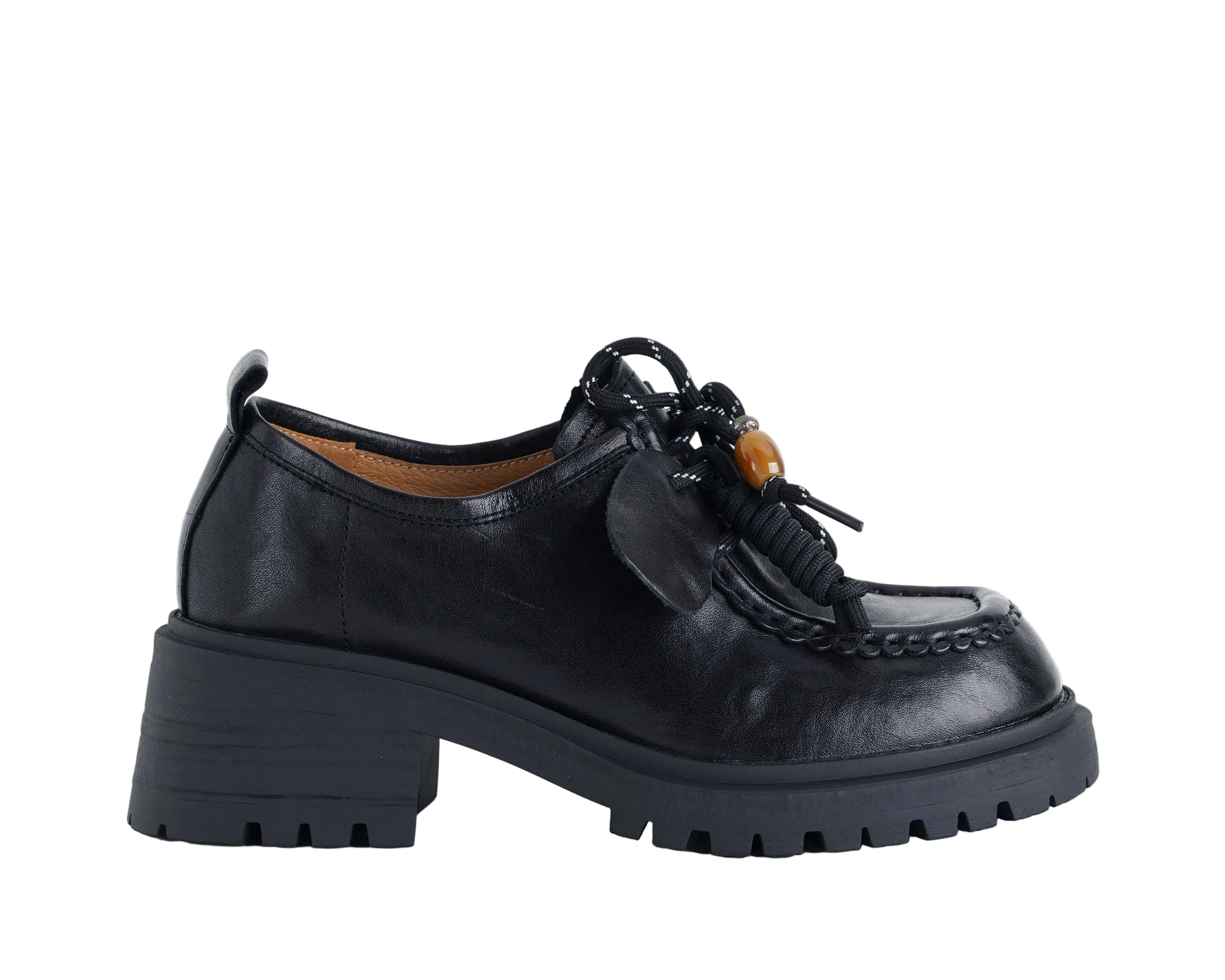 Mocassino stringato Exè 2661B nero donna