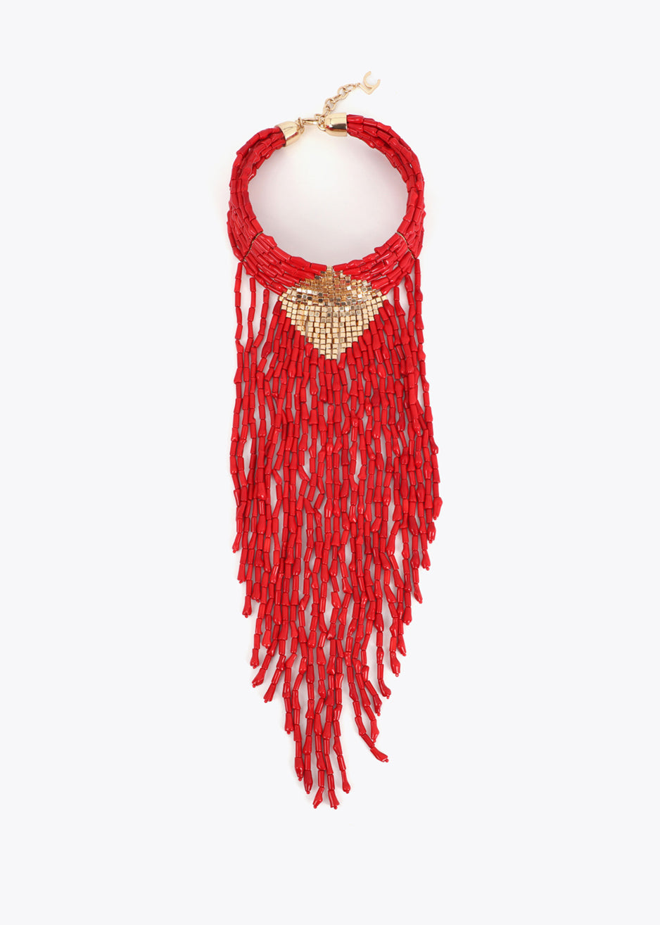 Collana con perline a cascata Lola Casademunt LS2603021.030 Rosso Donna