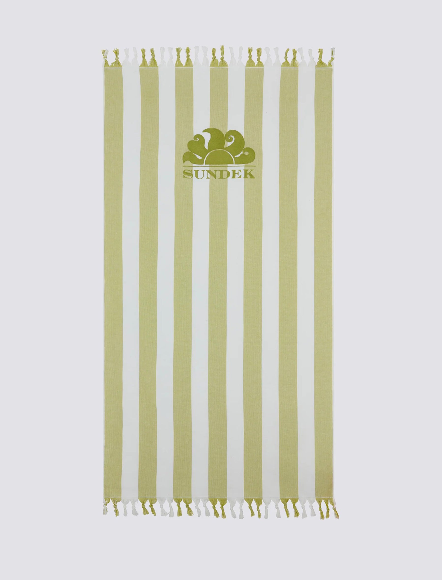 Telo mare Sundek Fouta Jacquard rigato AM321ATC1000 Jello Green