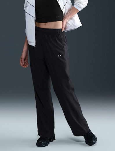 Pantaloni Nike Sportswear Classic a vita media con orlo aperto HV2324-010 Black/(Sail) Donna