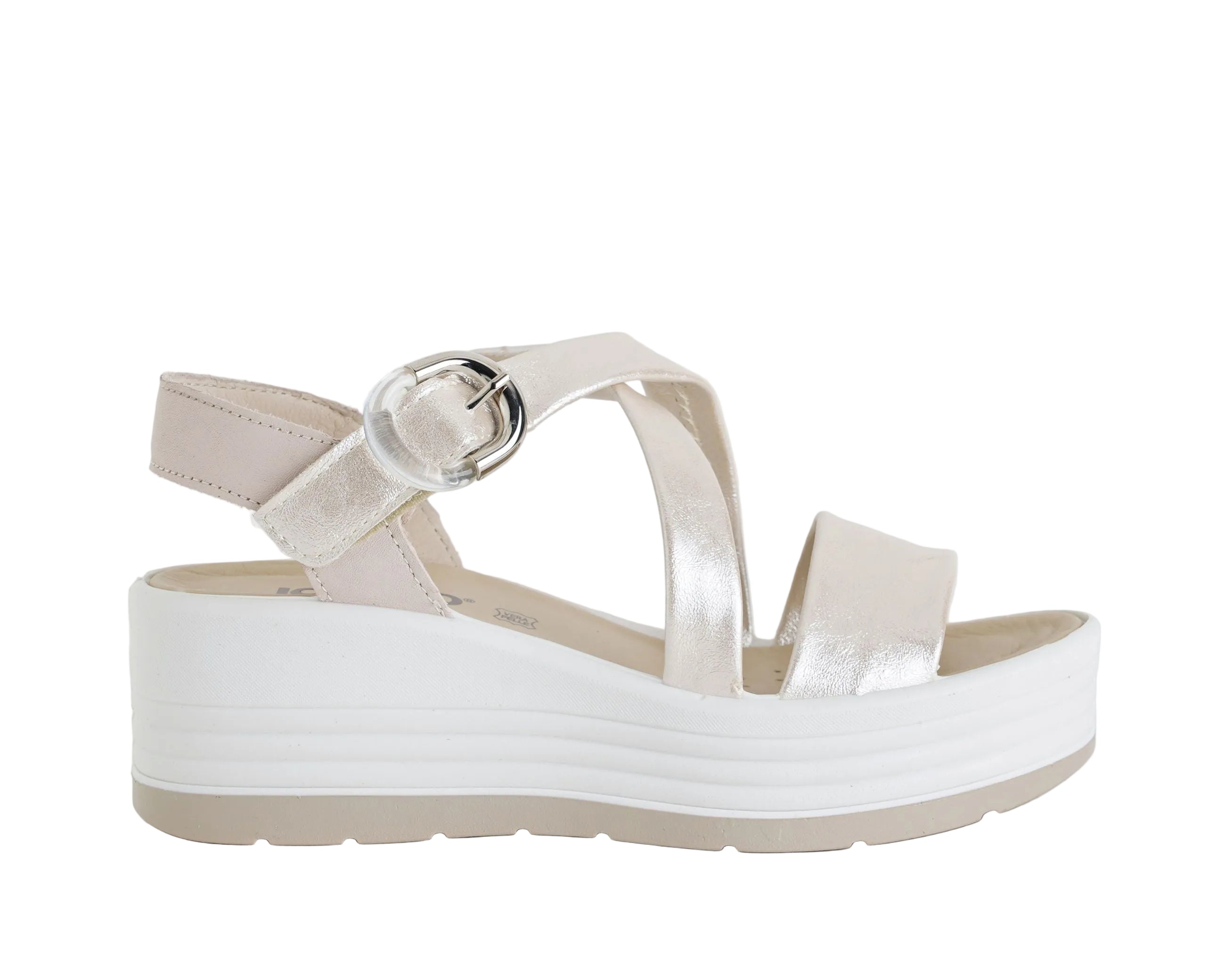Sandalo alto Igi&Co 1164722 in pelle Bianco/Panna Donna