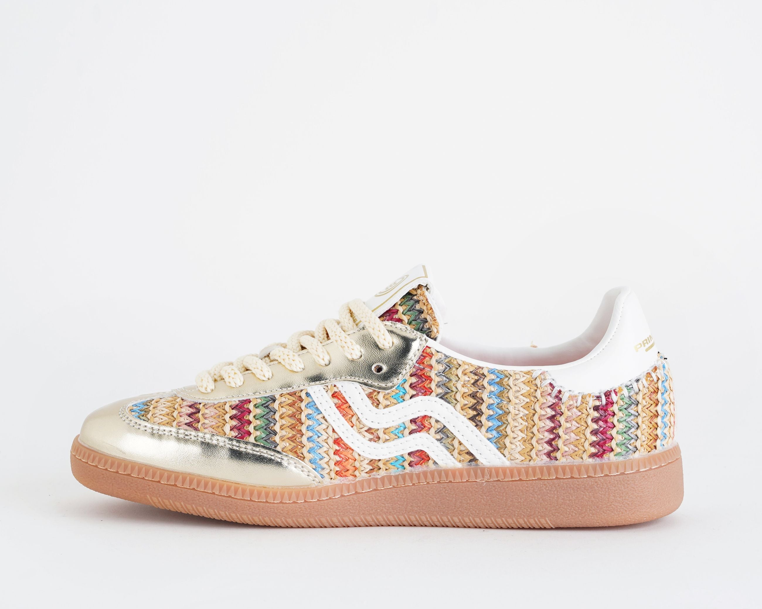 Sneakers Polo Multicolore Prima Base 51563 dettagli platino – vista laterale sinistra