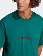 Dettaglio logo stampato Adidas T-Shirt M Lin Sj T JE8997 collegiate green uomo