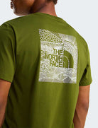 THE NORTH FACE NF0A8GV2BRI1 T-Shirt NSE Box Regular colore Verde (Woodland Green)
