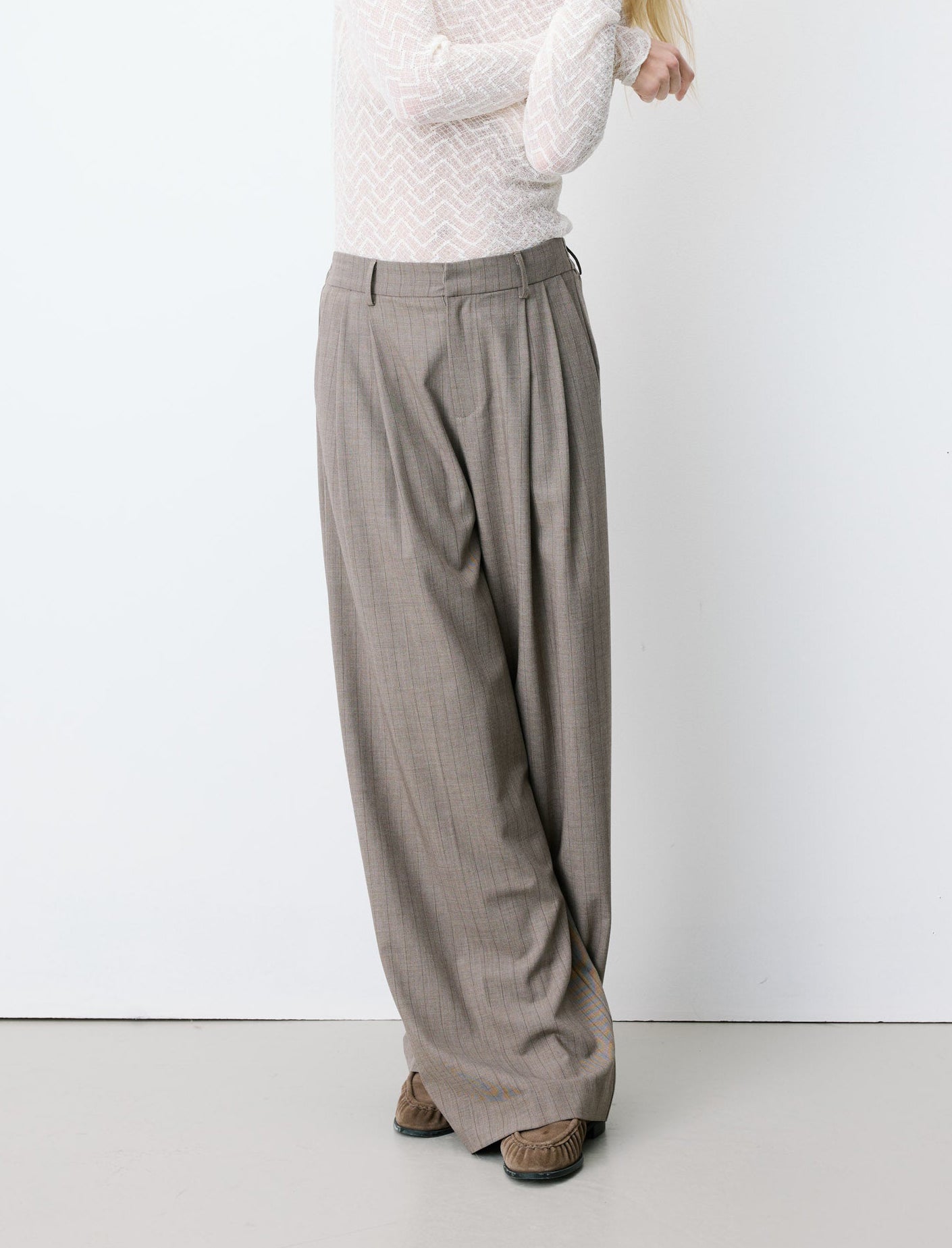 Pantalone sartoriale Grace&Mila Ardoise FW2613030 Rayure Donna