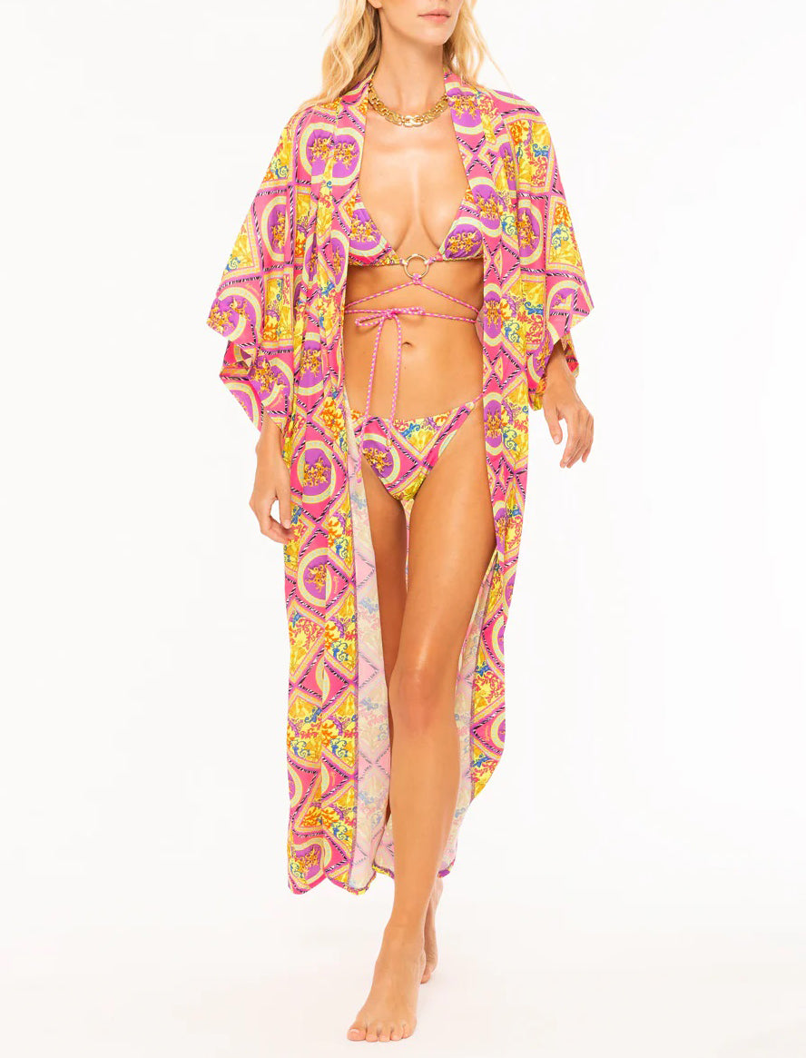 Kimono Lungo Opulent Geometric 4GIVENESS FGCW2410 Donna