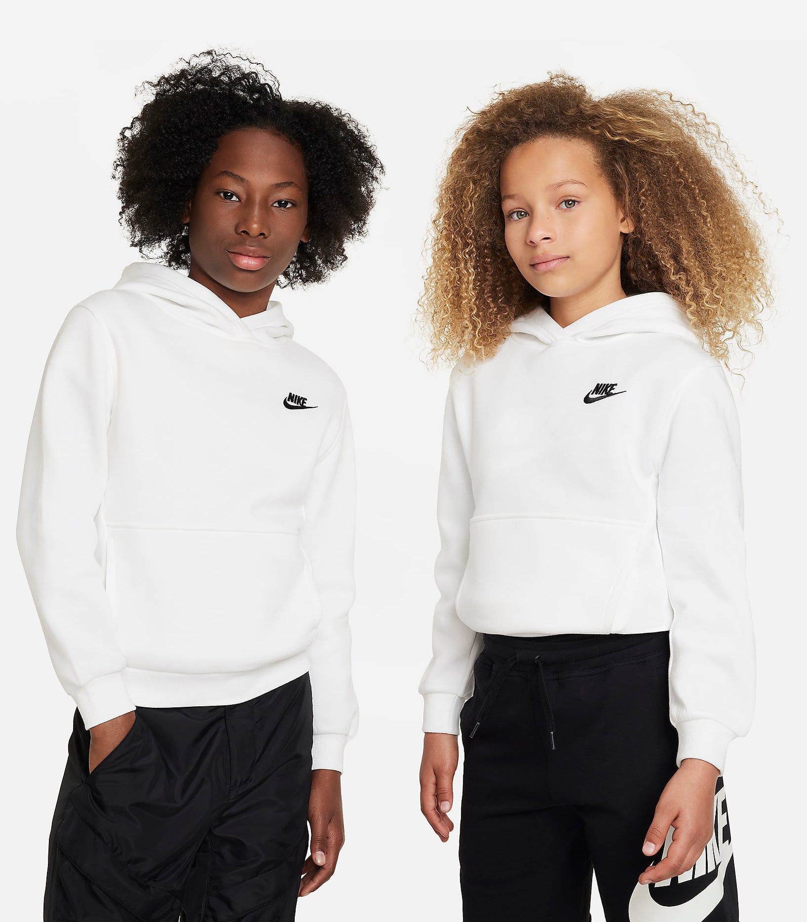 Felpa con cappuccio Nike Sportswear Club Fleece FD3000 100  bianco Unisex bambino
