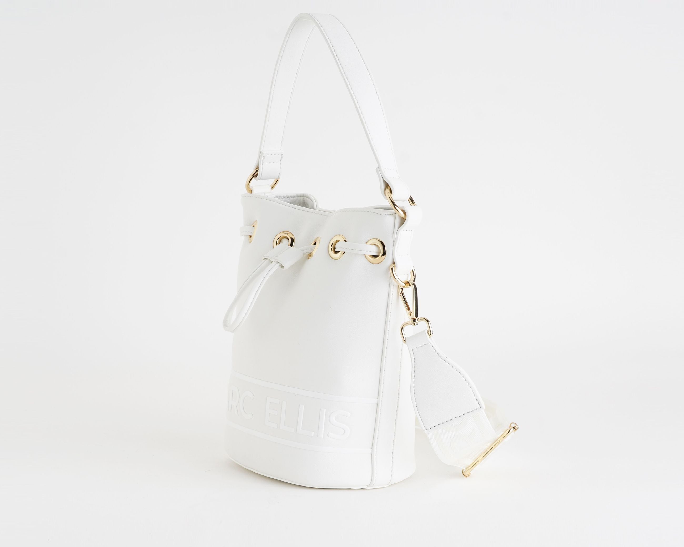 Borsa a secchiello Marc Ellis Dakota ML Donna White – Vista laterale