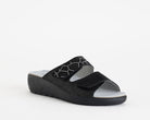 Ciabatta a due fasce Melluso Q60238Q Nero Donna