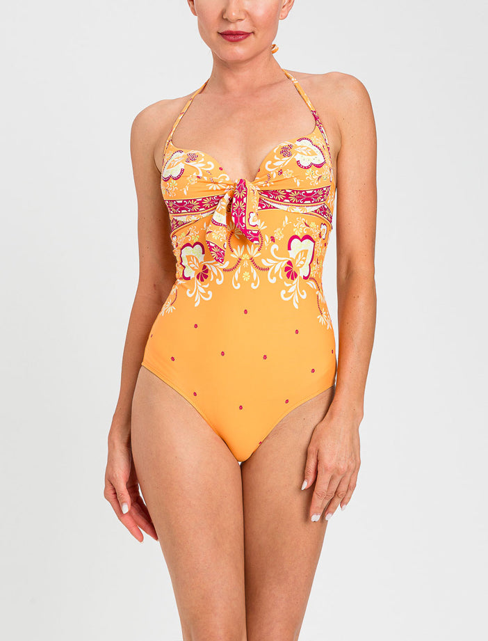 Costume Intero Coppa Cuore Twinset 261LBMQ00 St. Foulard Orange Donna