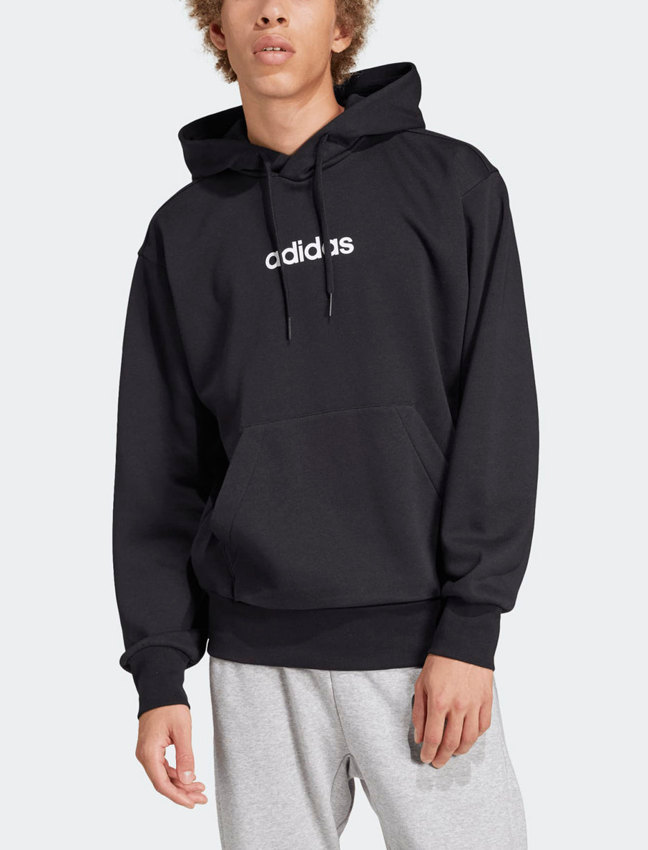 Felpa ADIDAS Essentials Linear JN1759 Nero/Bianco Uomo