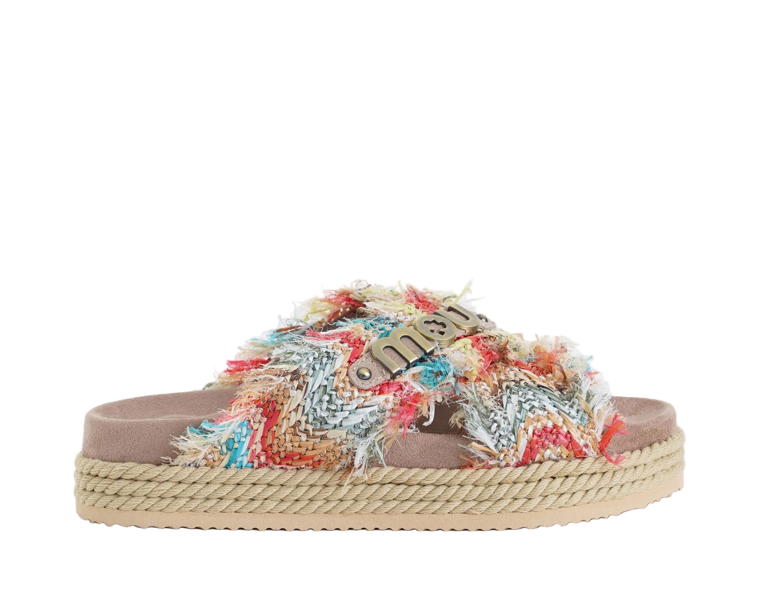Sandalo Mou Criss-Cross Rope Sandal Raffia Multicolor MU.SW451011K FRPRI Donna