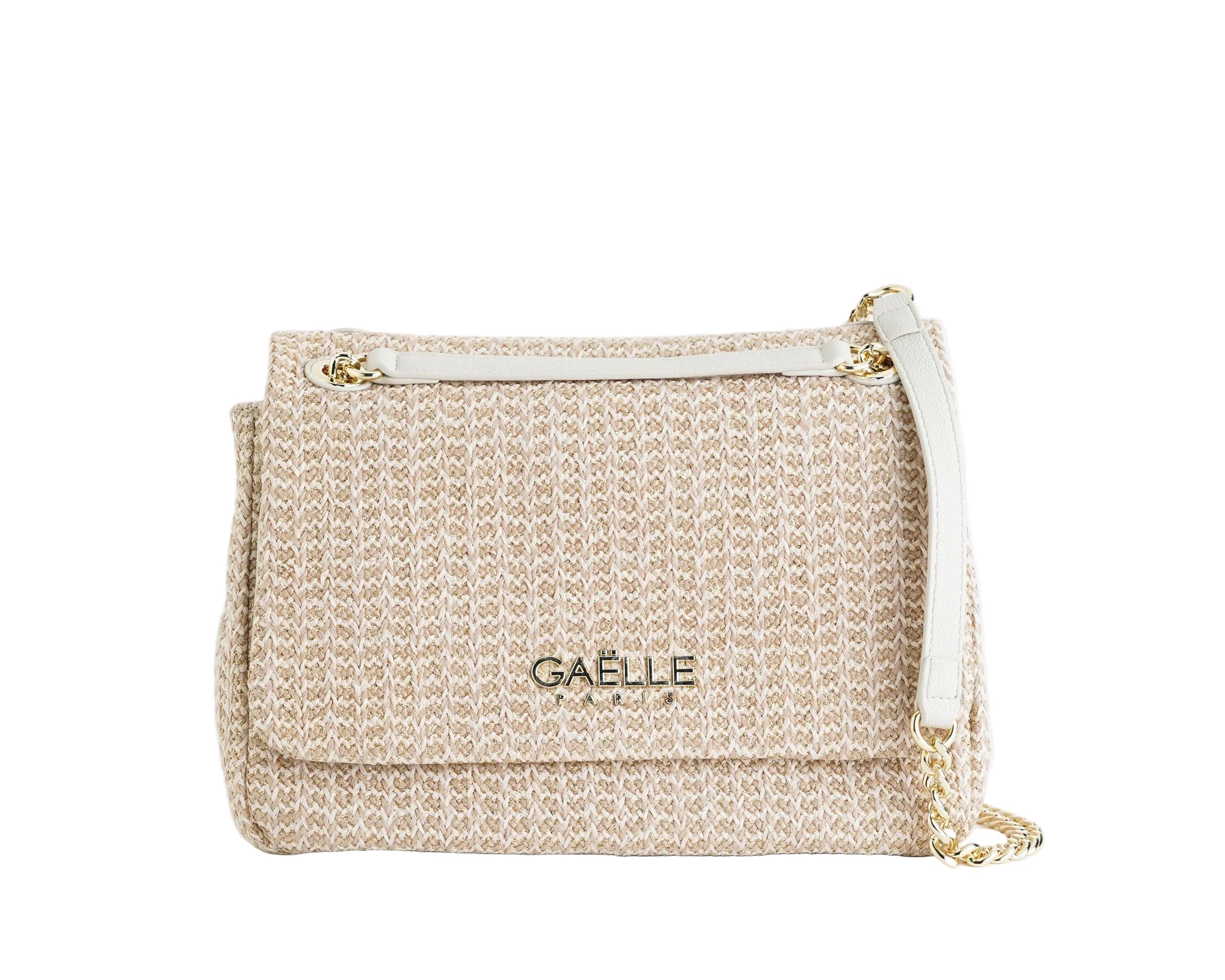 Borsa A Tracolla In Raffia Gaelle GAACW03096 Beige Donna