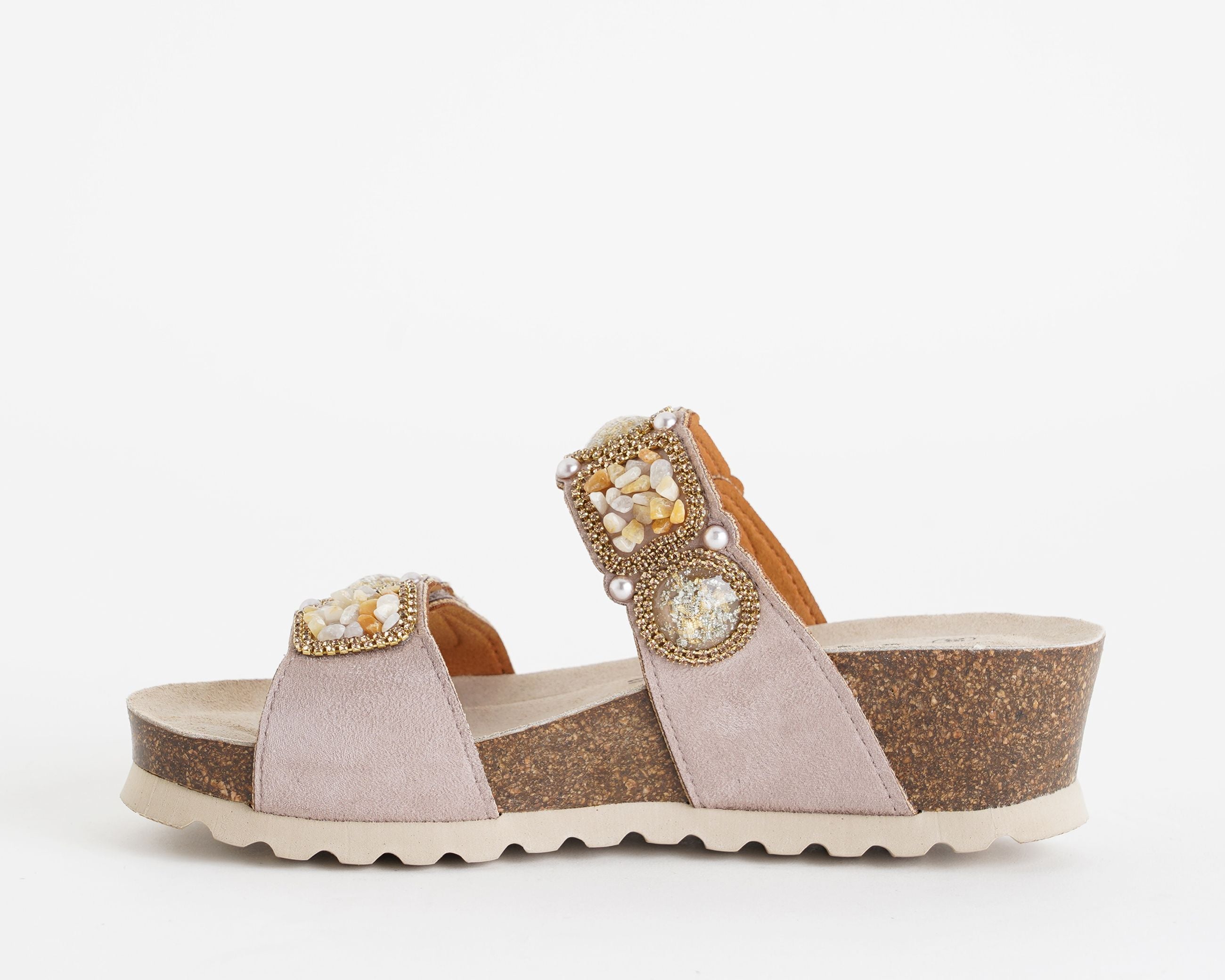 Sandalo con zeppa Melluso 018182 Taupe Donna