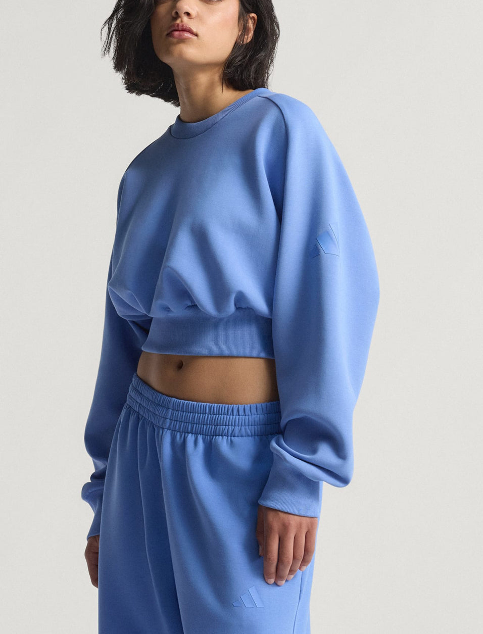 Felpa ADIDAS Soft Lux Loose JV9895 Blu fusion Donna