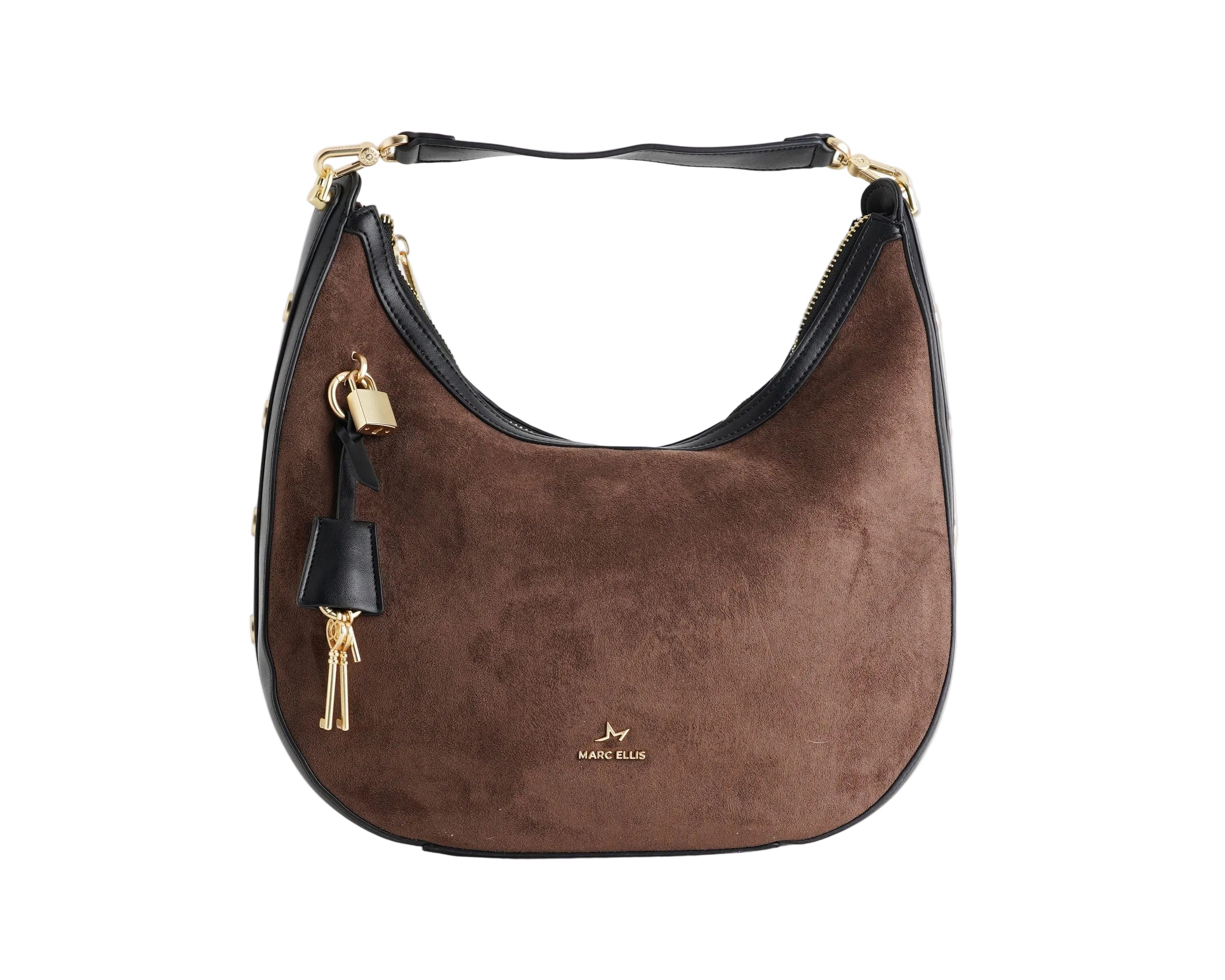 Borsa a spalla Marc Ellis Sindy Key Chocolate Donna