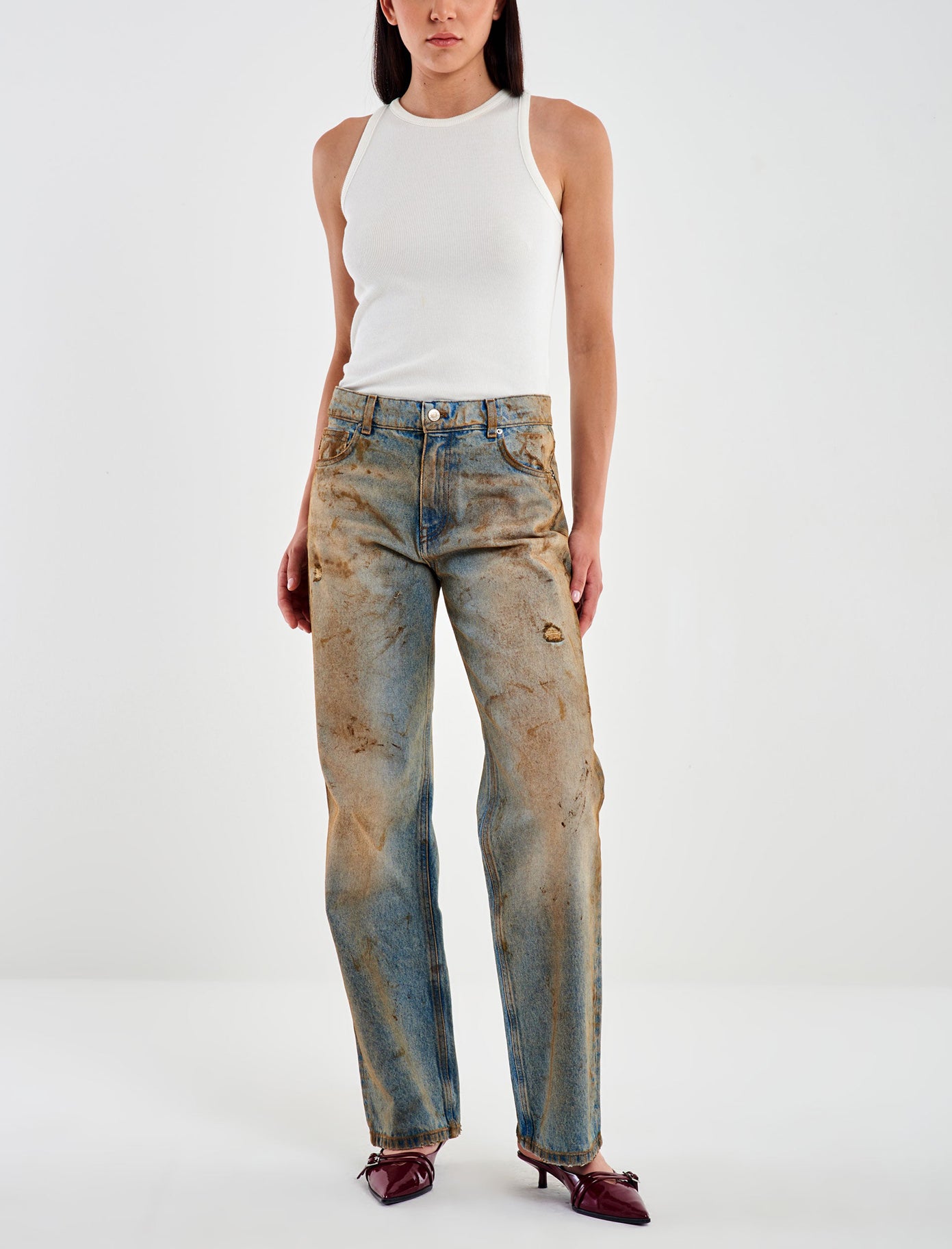 Jeans Icon Alex Effetto Invecchiato VICOLO DF5156 Donna