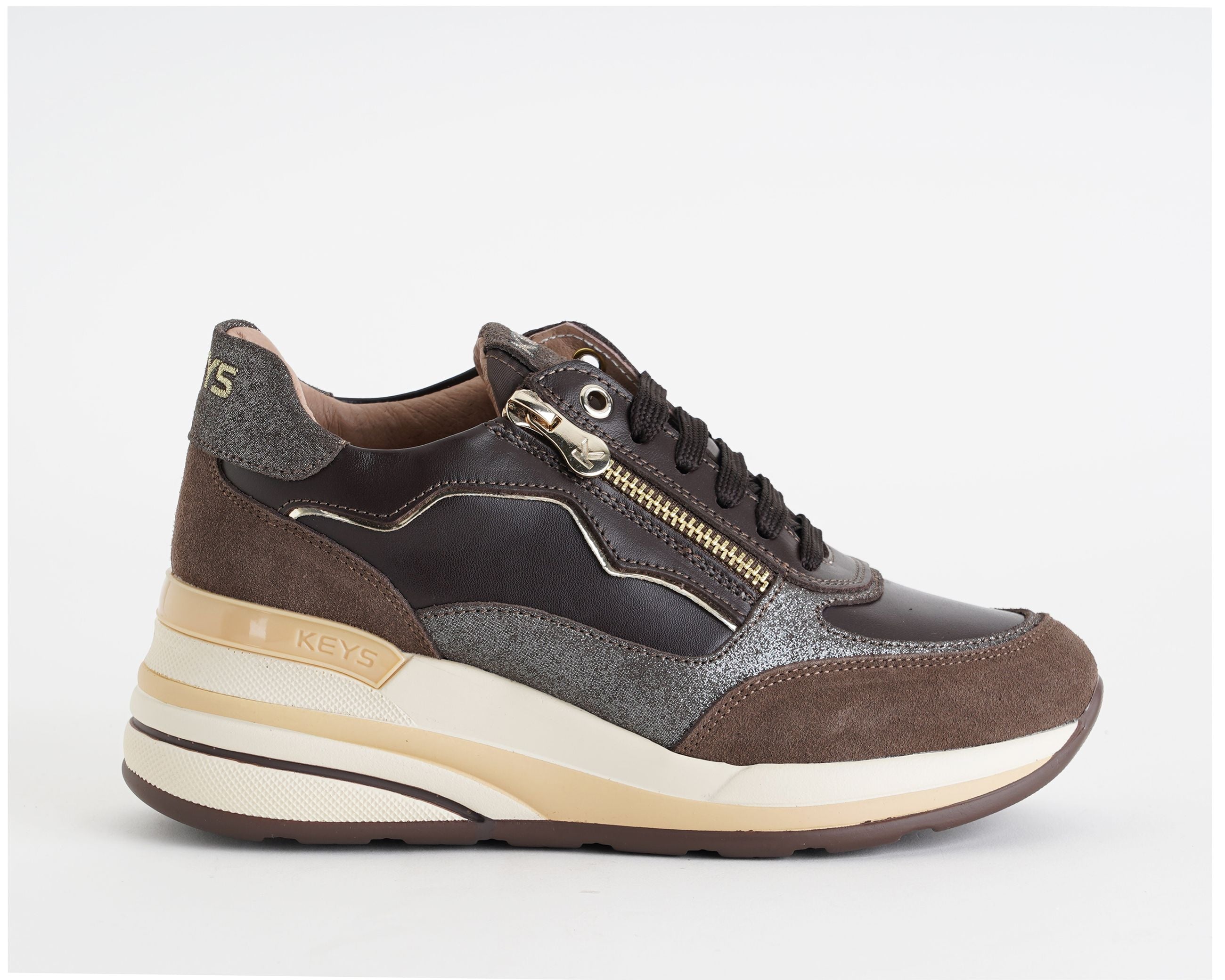 Sneakers con zeppa KEYS K-11220 Beige Donna