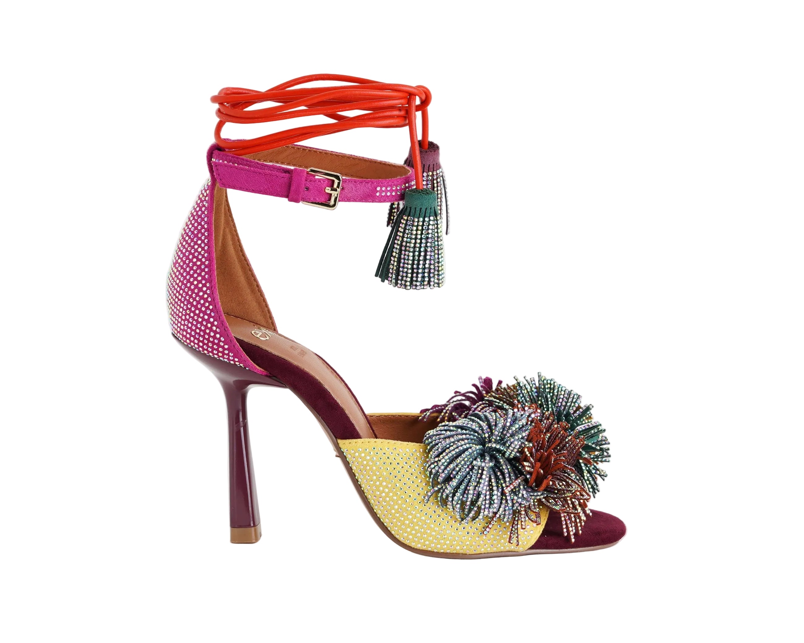 EXÈ JENNIFER-725 Sandalo con strass colore Giallo (Yellow/Multi)
