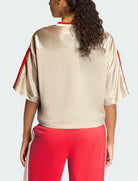 Adidas T-Shirt Stadium JZ1073 Crystal Linen – t-shirt donna indossata, vista posteriore