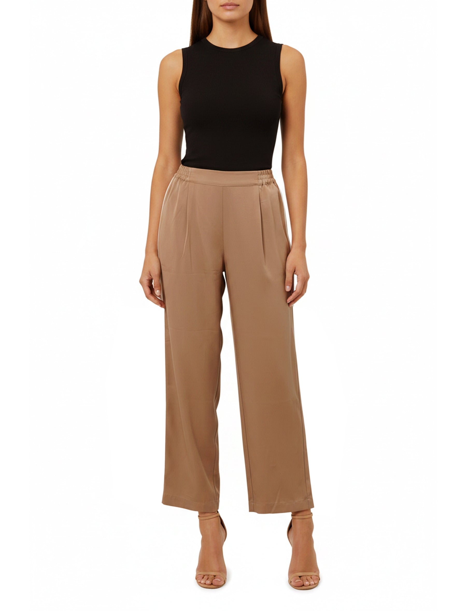 Pantaloni in tencel Aggel SS64109F Sand