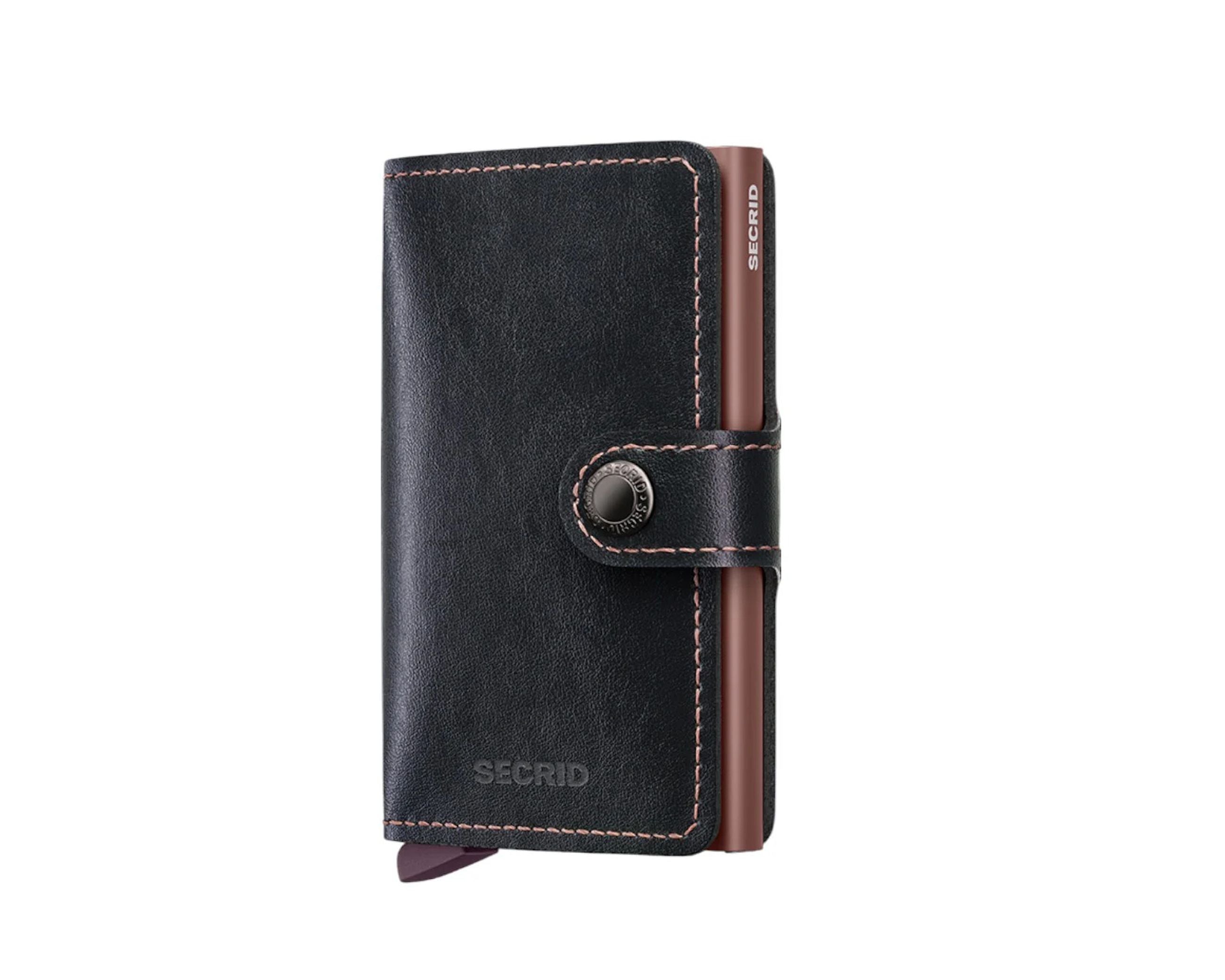 Portafoglio Secrid MMI-Black-Rose colore Black/Rose – miniwallet con Cardprotector RFID in alluminio

