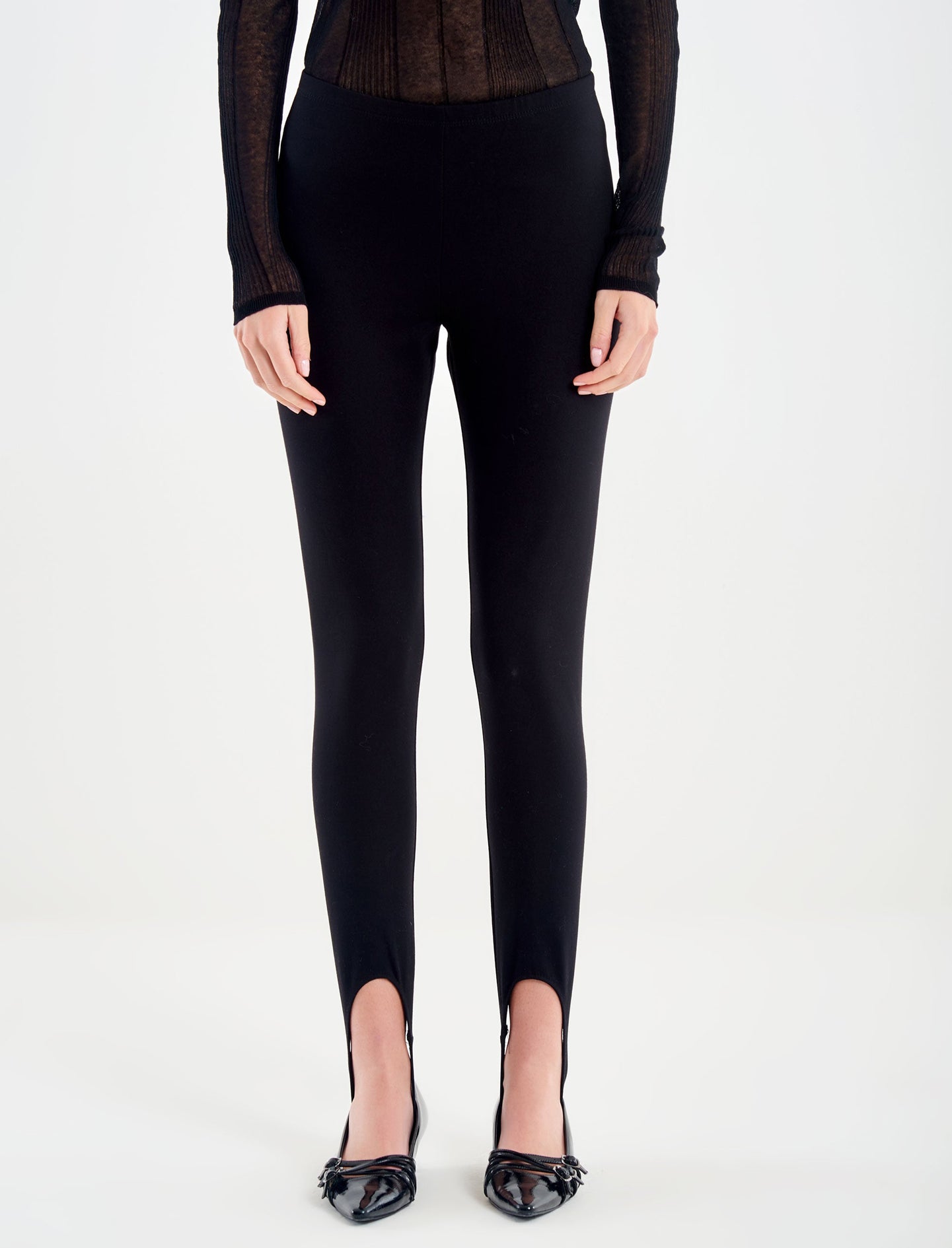 Leggings con ghetta VICOLO TF1759 Nero Donna