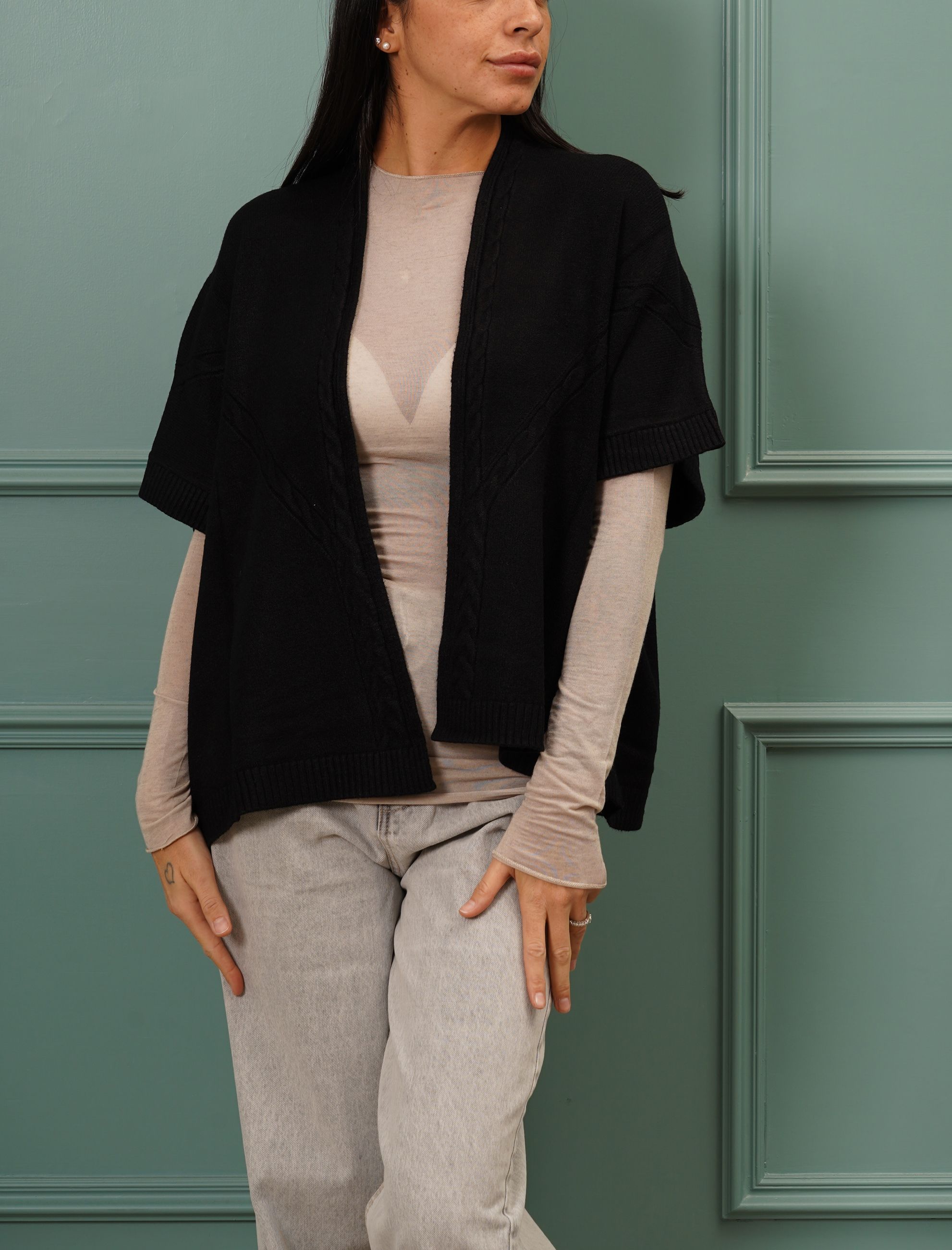 Cardigan manica corta BB GLAMOUR JN1016 Donna