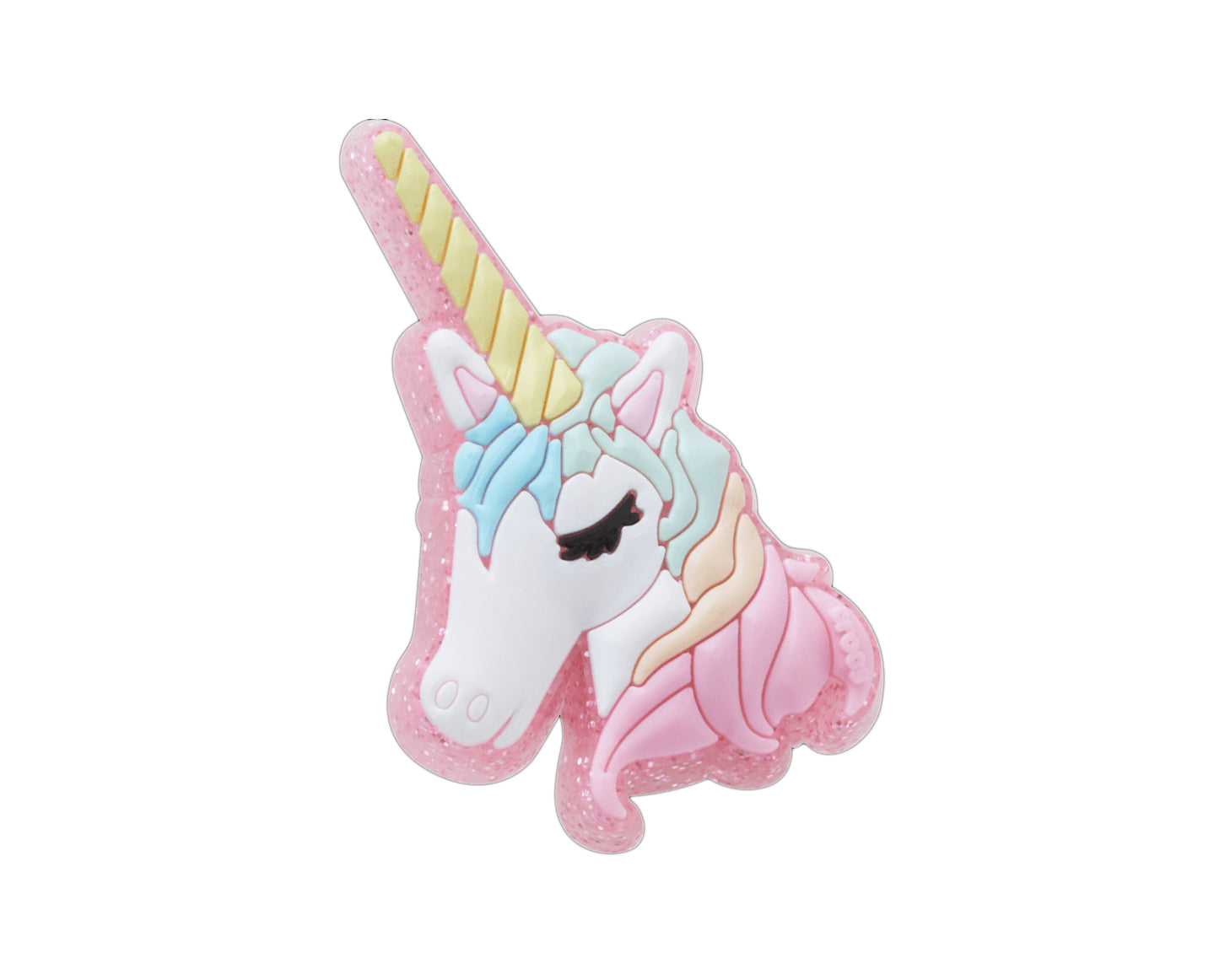 Jibbitz Crocs Glitter Unicorn CR.5808 JIB multicolore glitter - Charm unicorno accessori scarpe Crocs unisex