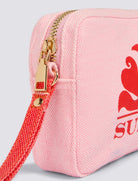 Pochette Sundek effetto stone washed AW910ABCA600 Quartz Pink
