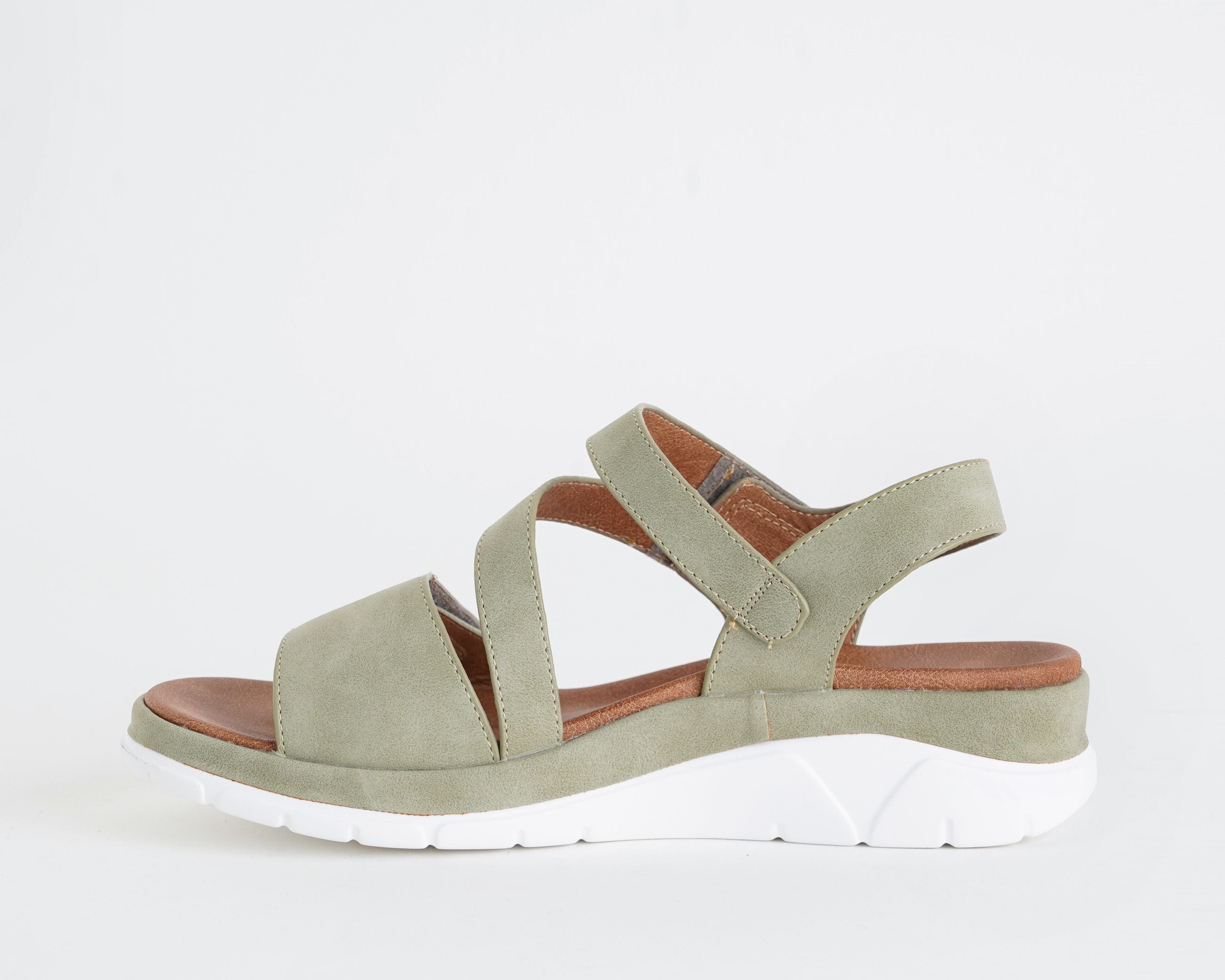 Sandali CINZIA SOFT BZ404 Similpelle Verde – Donna