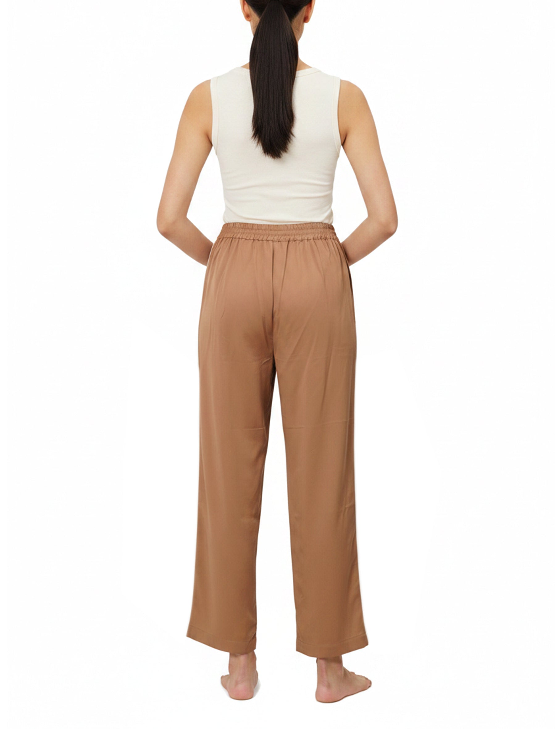 Pantaloni in tencel Aggel SS64109F Sand