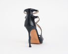 Sandalo alto ALBANO 5592 Nero donna – nappa con doppio cinturino