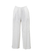 Pantaloni in misto lino Aggel SS64110F Ecru