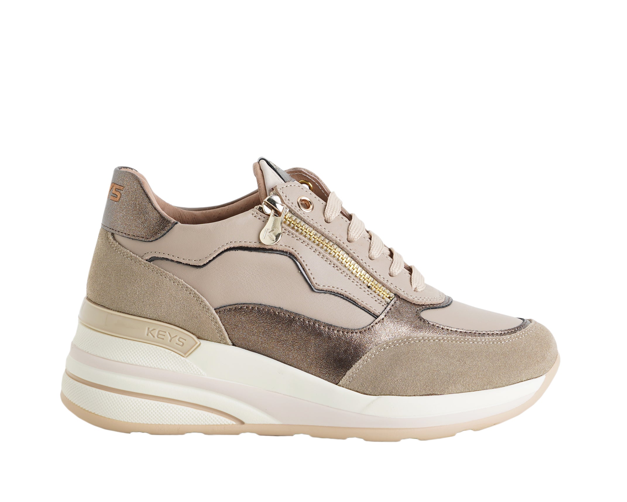 Sneakers con zeppa KEYS K-11220 Beige Donna