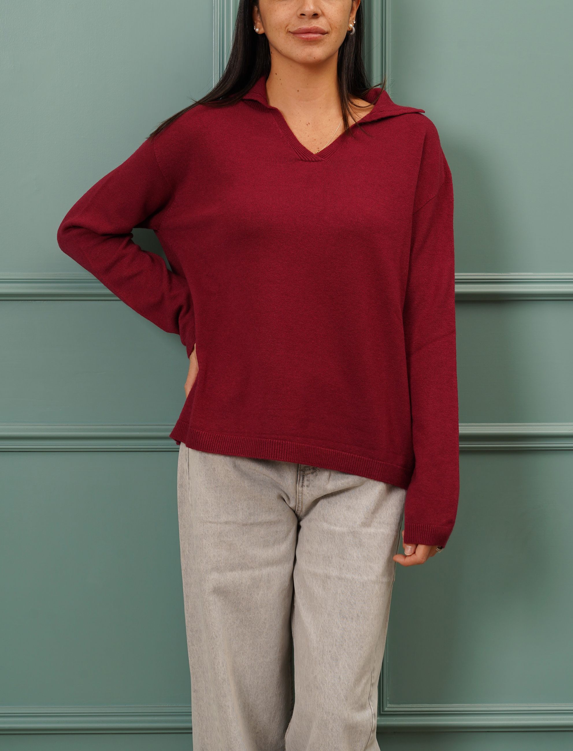 Maglia con colletto BB GLAMOUR 520913 Donna