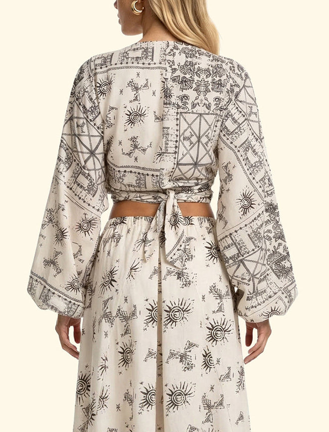F**K FK26-SW0416X36 crop top manica lunga Fantasia