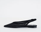 Ballerine donna EXE Miami-222 Black mesh con strass e cinturino