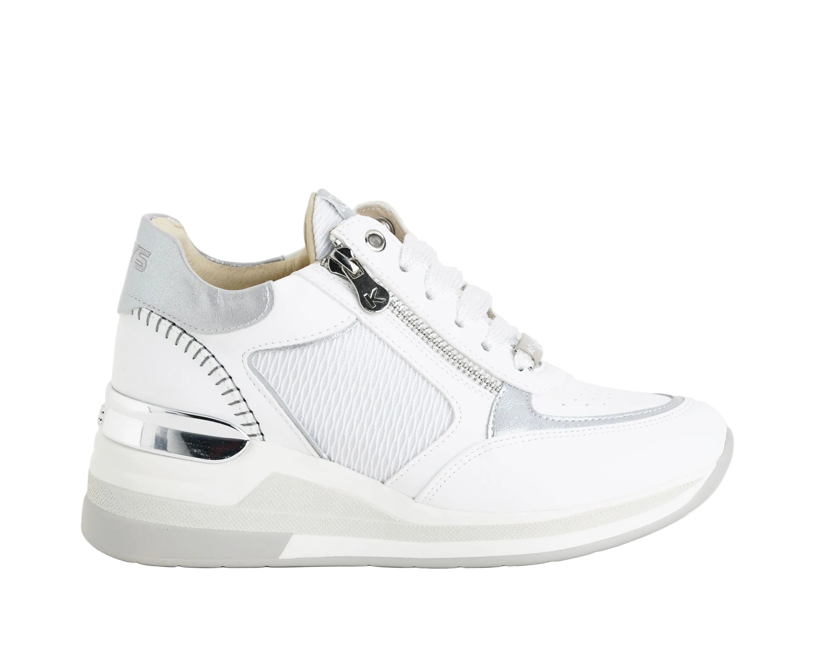 Sneakers alta Keys K-11812 White/Silver Donna