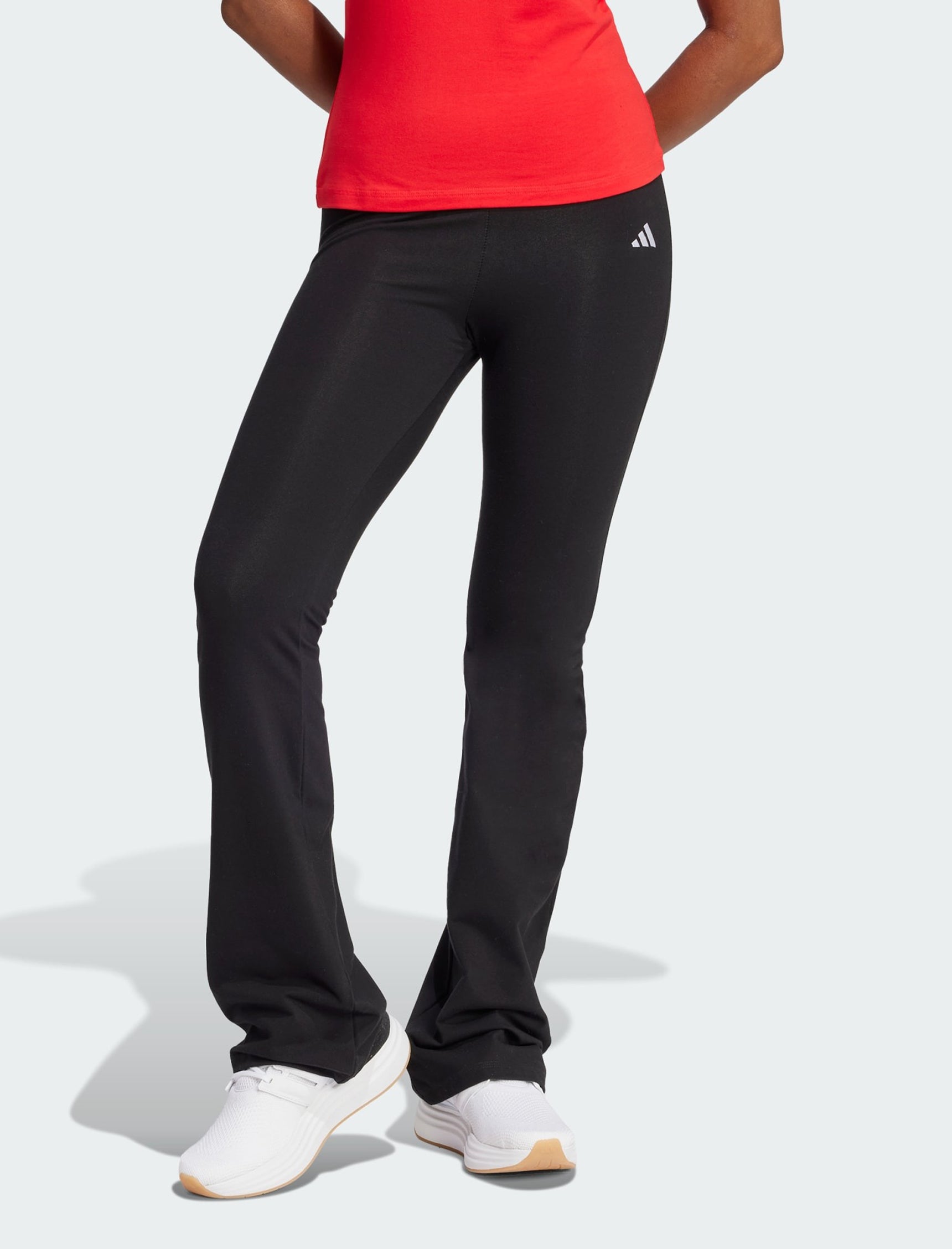 Leggings Adidas Essentials Small Logo Flared JD9961 Black / White