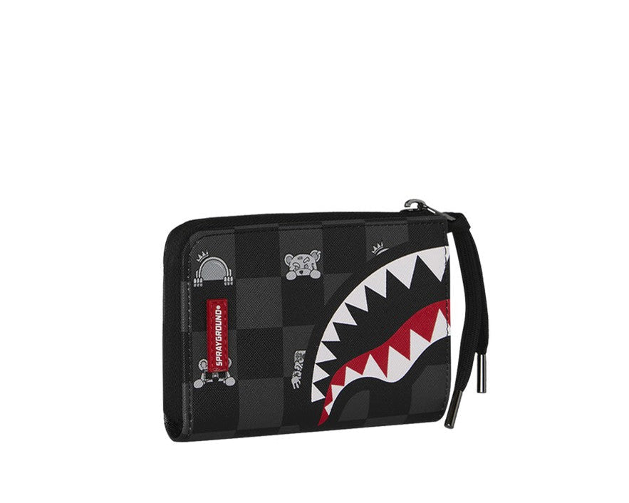 Portafoglio SPRAYGROUND Gray Peeking Character Check 910W8917NSZ Multicolore – Unisex