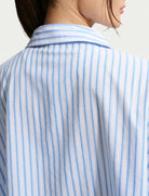 Nike Camicia Oversize Sportswear Chill Poplin II4228-435 Lt Photo Blue donna