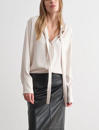 Camicia in twill fluido JIJIL JPI25CA095.0CP0061 Vaniglia Donna