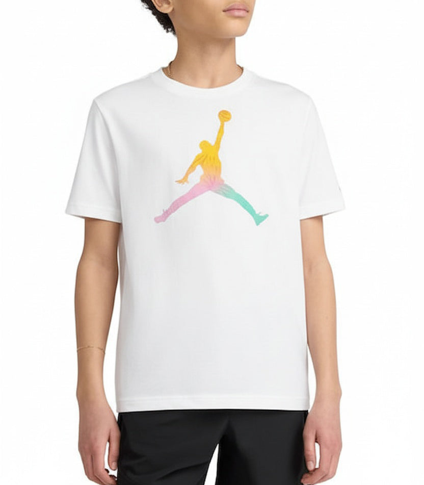 T-Shirt Jordan Jumpan Tie Dye 95F822-001 White Unisex bambino