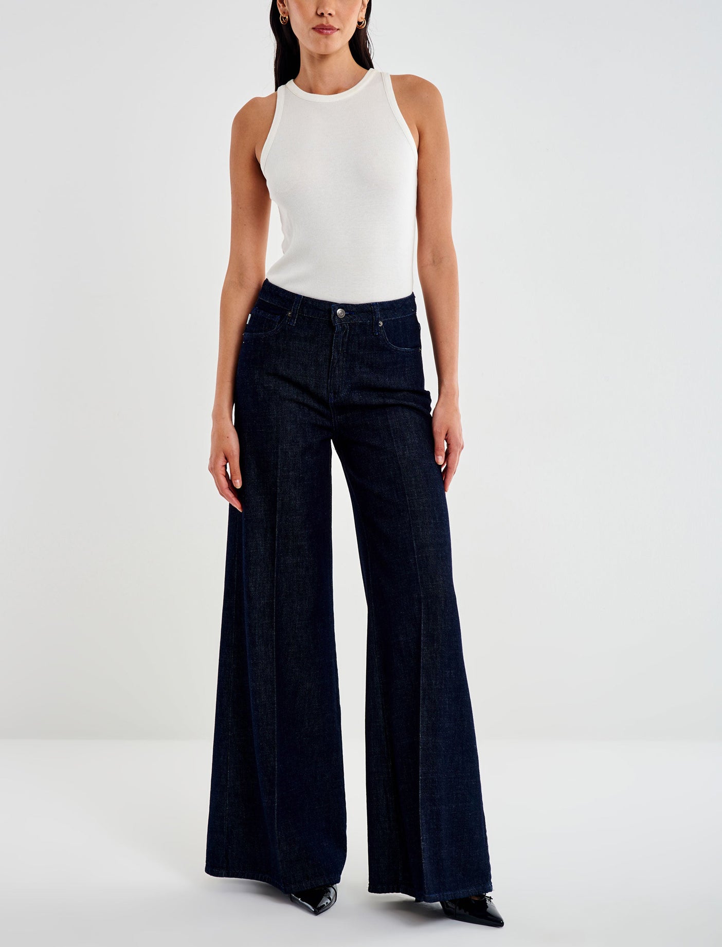 Jeans Sidney Palazzo VICOLO DF5005 Denim scuro Donna