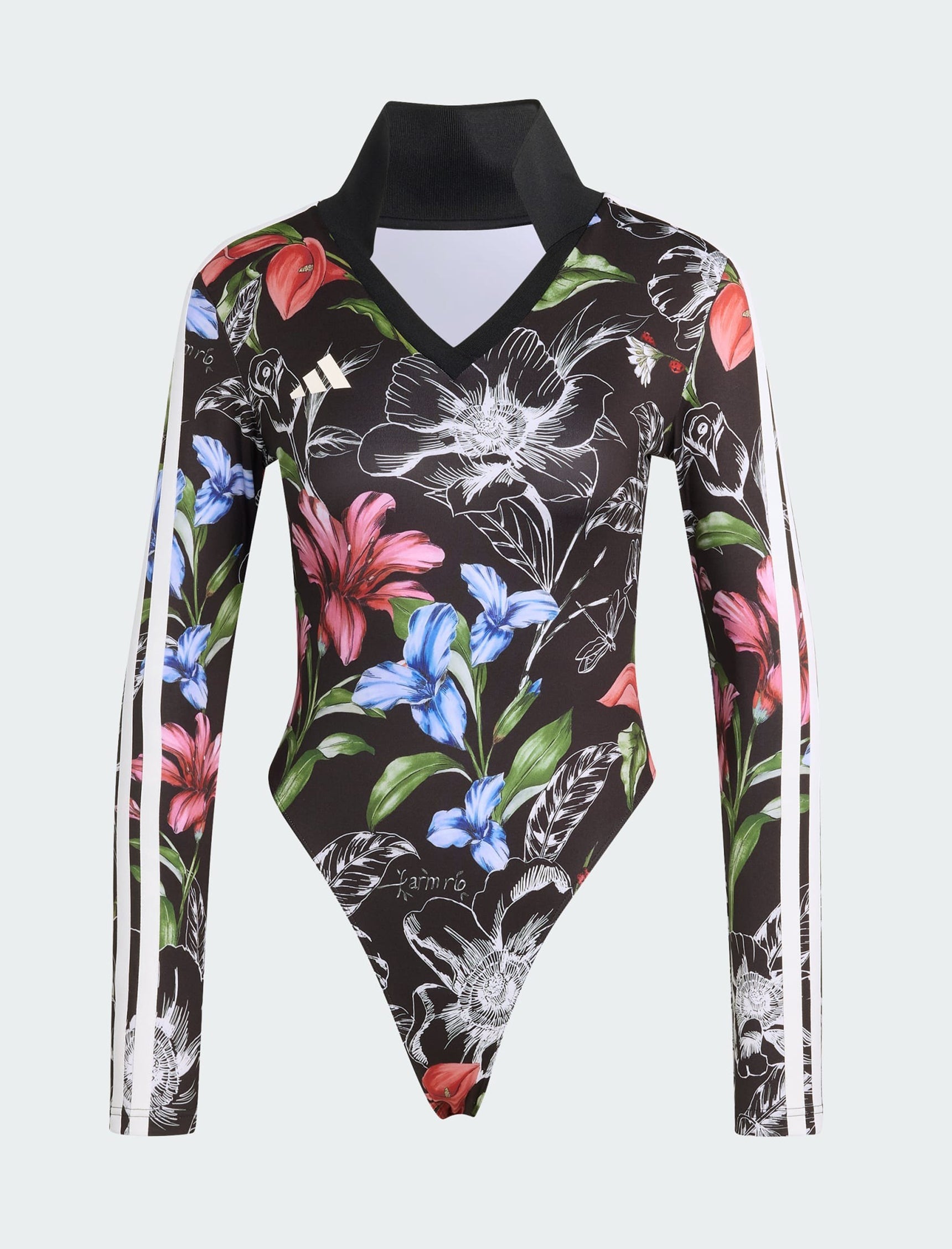 Bodysuit Adidas X Farm Rio KR0233 Nero / Bianco crema / Multicolore